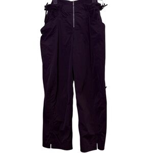 Lululemon Cinchable Edgy Wide-Leg High-Rise Zip Front Toggle Pant Black sz 6